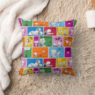PEANUTS   Classic Comic Pattern Throw Pillow