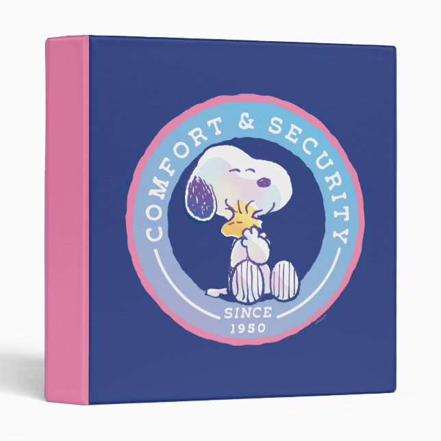 Peanuts | Comfort & Security Badge Blue Binder (Front/Spine)
