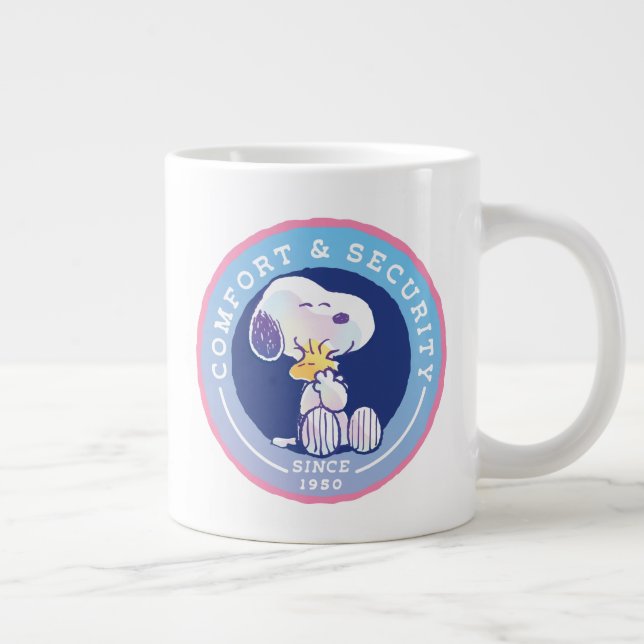 Peanuts | Comfort & Security Badge Blue Large Coffee Mug (Right)