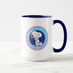 Peanuts   Comfort & Security Badge Blue Mug