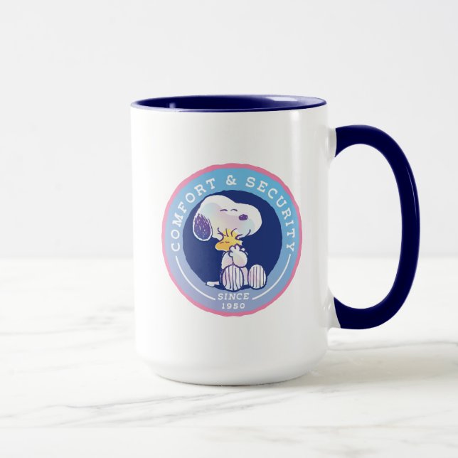 Peanuts | Comfort & Security Badge Blue Mug (Right)