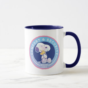 Peanuts   Comfort & Security Badge Blue Mug