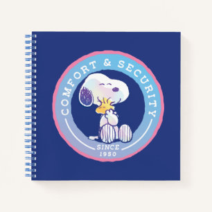 Peanuts   Comfort & Security Badge Blue Notebook