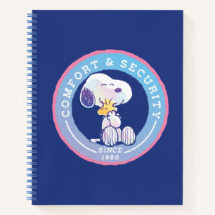 Peanuts   Comfort & Security Badge Blue Notebook