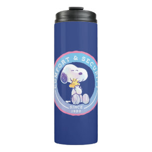 Peanuts   Comfort & Security Badge Blue Thermal Tumbler