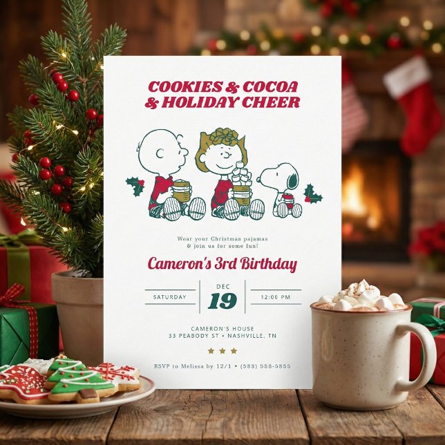 Peanuts | Cookies & Cocoa Birthday Invitation (Creator Uploaded)