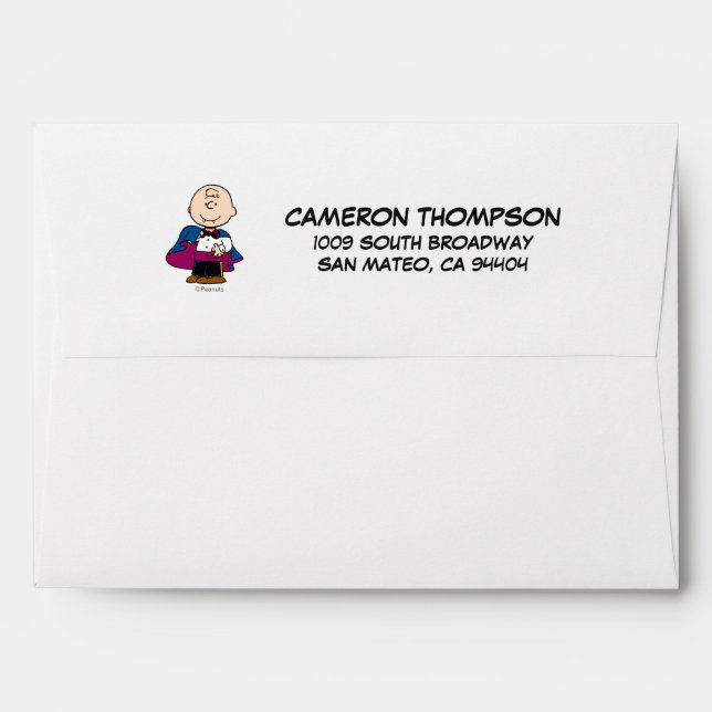Peanuts | Count Charlie Brown Envelope (Back (Top Flap))