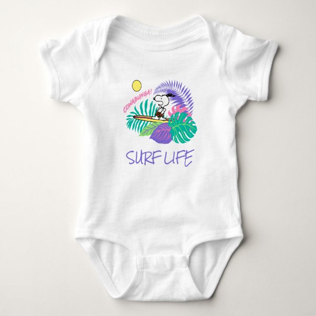 Peanuts | Cowabunga Snoopy Baby Bodysuit (Front)