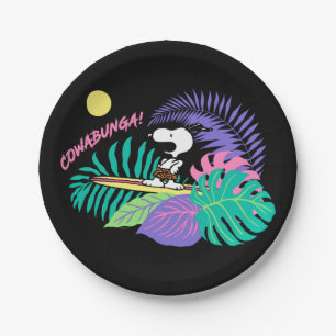 Peanuts   Cowabunga Snoopy Paper Plate