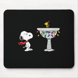 Peanuts Decorated Bird Bath  Mouse Pad