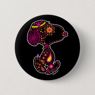 Peanuts   Decorated Day of the Dog 2 Inch Round Button
