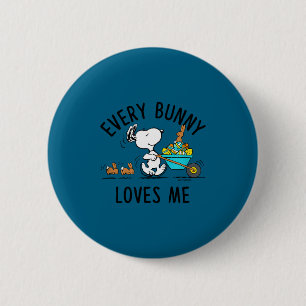 Peanuts - easter - every bunny loves me Peanuts - 2 Inch Round Button
