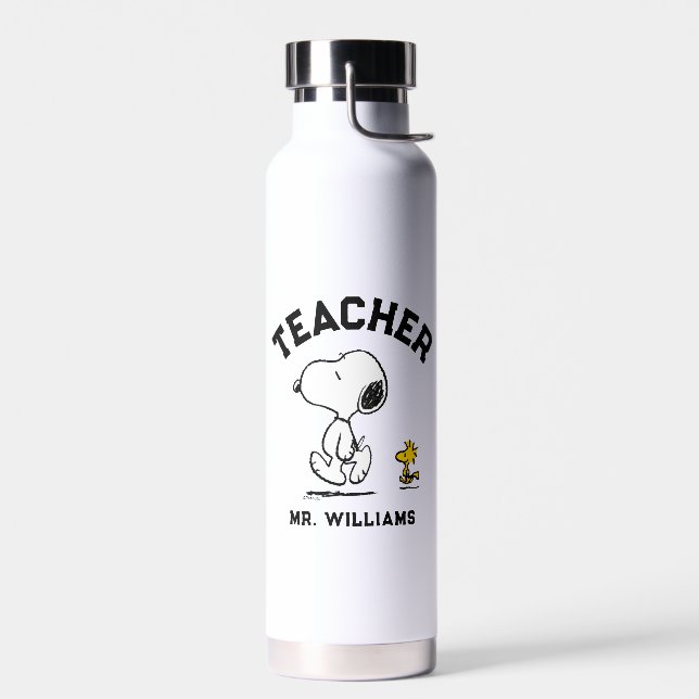 Peanuts Est. 1950 | Snoopy & Woodstock Teacher Water Bottle (Left)