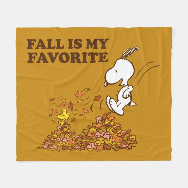 Peanuts | Fall Is My Favourite Fleece Blanket (Front (Horizontal))
