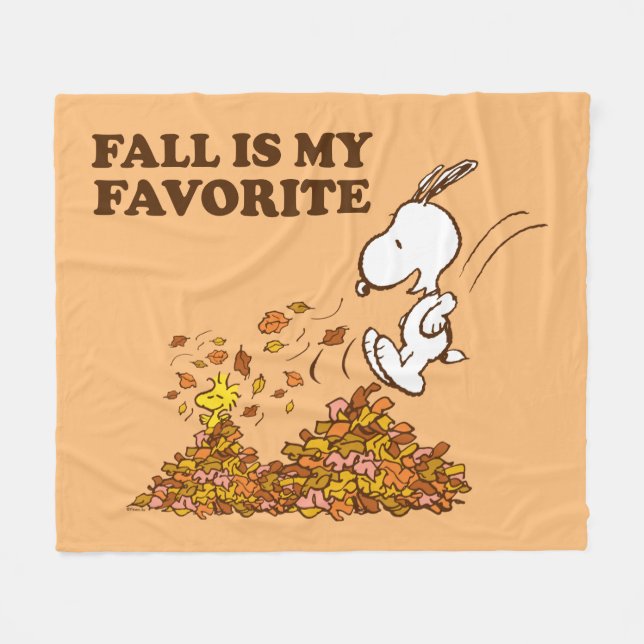 Peanuts | Fall Is My Favourite Fleece Blanket (Front (Horizontal))