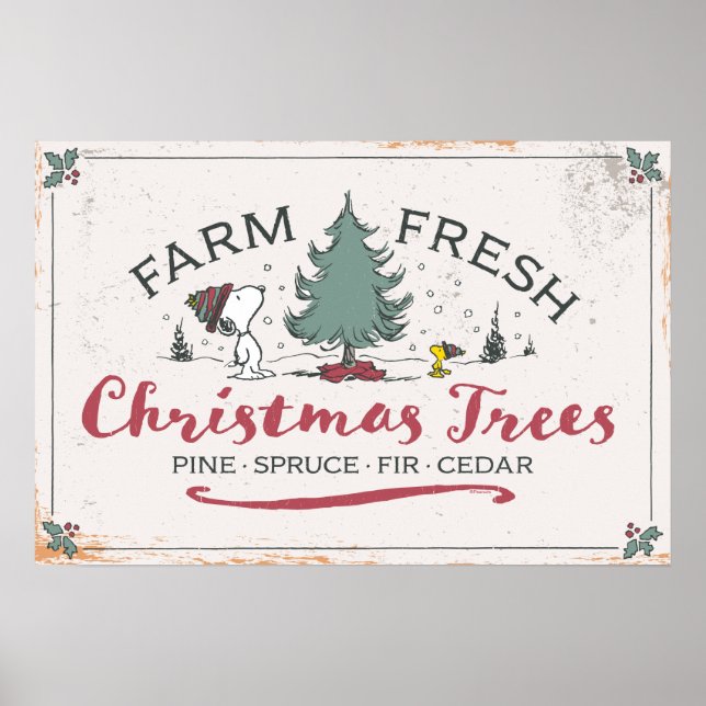 Peanuts | Farm Fresh Christmas Trees Poster (Front)