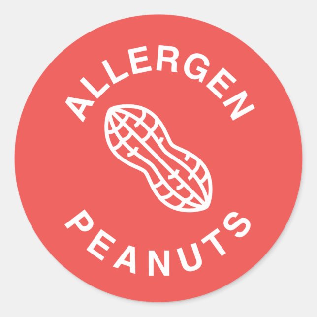 Peanuts Food Allergy Warning Label (Front)