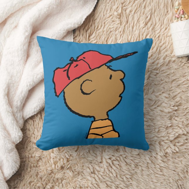 Peanuts | Franklin Baseball Cap Throw Pillow (Blanket)
