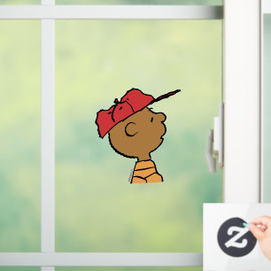 Peanuts Franklin Baseball Cap Window Cling
