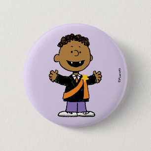 Peanuts   Franklin Halloween Vampire 2 Inch Round Button