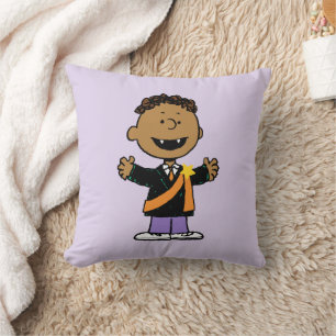 Peanuts Franklin Halloween Vampire Throw Pillow