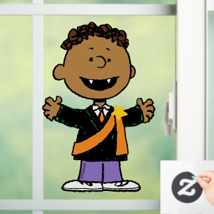 Peanuts Franklin Halloween Vampire Window Cling