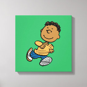 Peanuts   Franklin Running Canvas Print