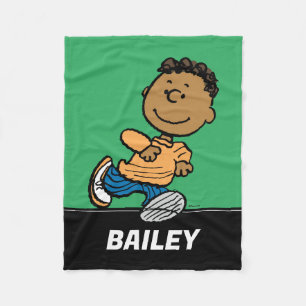 Peanuts   Franklin Running Fleece Blanket