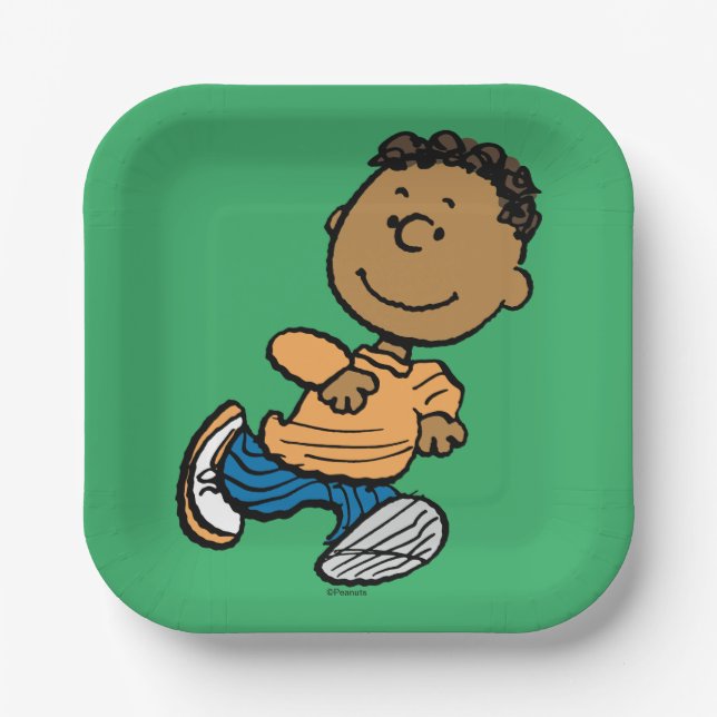 Peanuts | Franklin Running Paper Plate (Front)