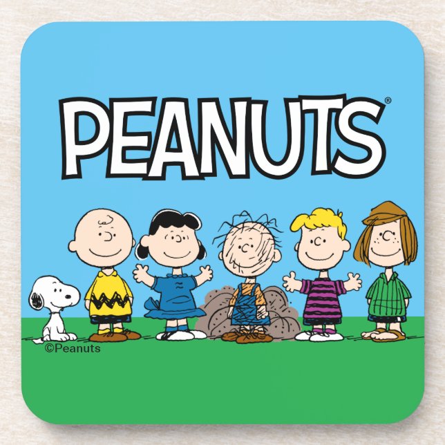 Peanuts Friends In A Row Coaster (Front)