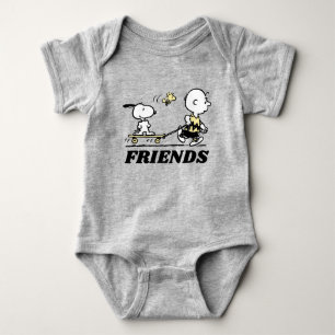 PEANUTS Friends Skate Boarding Baby Bodysuit
