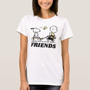 PEANUTS   Friends Skate Boarding T-Shirt