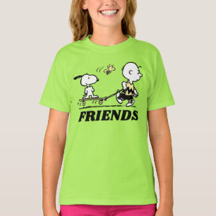 PEANUTS   Friends Skate Boarding T-Shirt