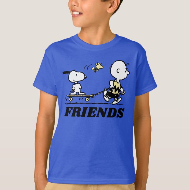 PEANUTS | Friends Skate Boarding T-Shirt (Front)