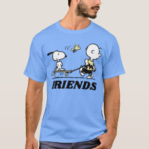 PEANUTS   Friends Skate Boarding T-Shirt