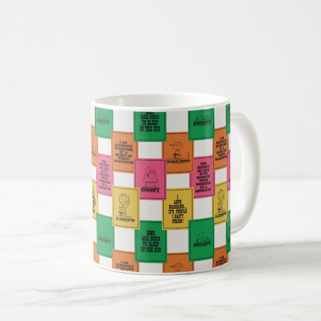 Peanuts | Fun Colorblock Pattern Coffee Mug (Front Right)