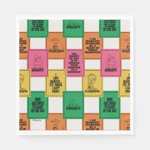 Peanuts   Fun Colorblock Pattern Napkin