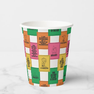 Peanuts   Fun Colorblock Pattern Paper Cups