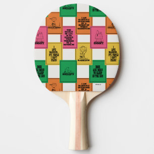 Peanuts   Fun Colorblock Pattern Ping Pong Paddle