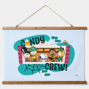 Peanuts Gang Candy Crew Halloween Hanging Tapestry