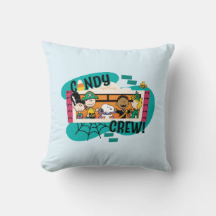 Peanuts Gang Candy Crew Halloween Throw Pillow