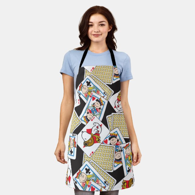 Peanuts Gang Card Deck Pattern Apron (Worn)