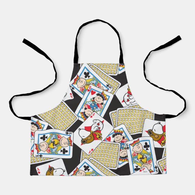 Peanuts Gang Card Deck Pattern Apron (Front)