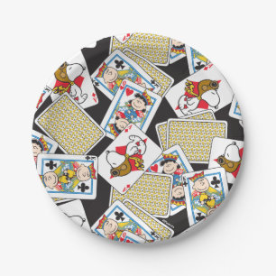 Peanuts Gang Card Deck Pattern Paper Plate
