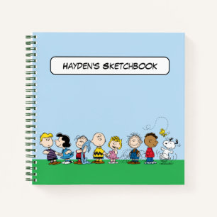 Peanuts Gang Group Lineup Drawing Notebook