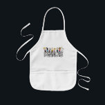Peanuts Gang Group Lineup Kids Apron<br><div class="desc">Check out this lineup of the Peanuts gang together,  featuring Schroeder and Lucy,  Linus with his blanket,  Charlie Brown and his sister Sally,  Pigpen,  Franklin watching Snoopy dance,  and Woodstock flying overhead.</div>