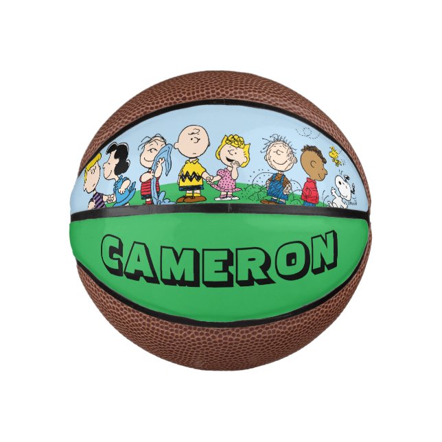 Peanuts Gang Group Lineup Mini Basketball (Front)