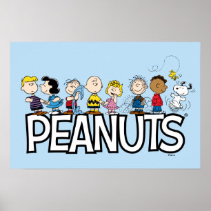 Peanuts Gang Group Lineup Poster