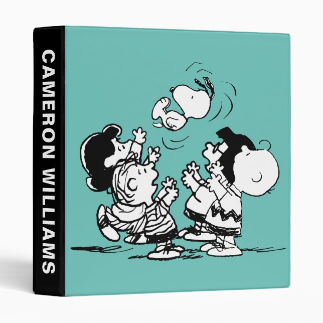 Peanuts Gang Lifting Snoopy Binder (Front/Spine)