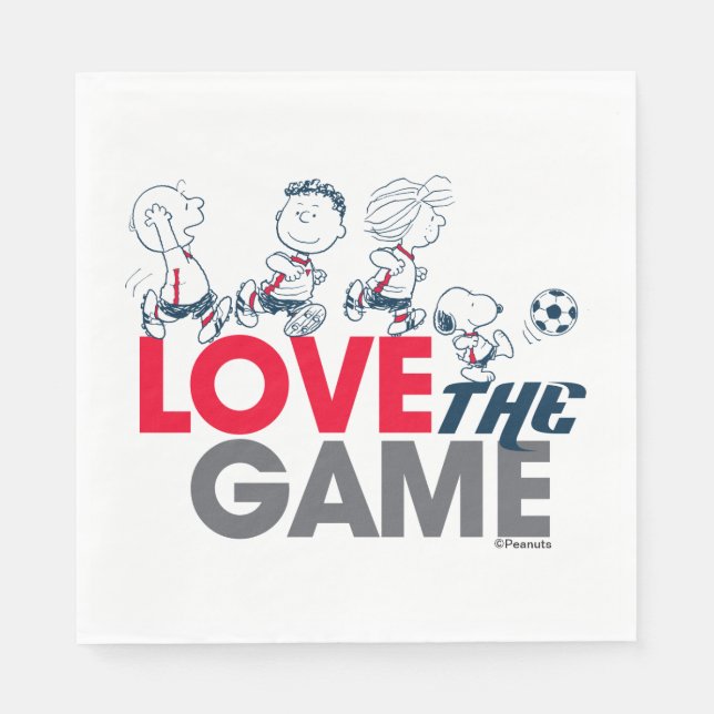 Peanuts Gang - Love The Game Napkin (Front)